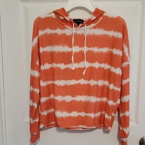 Derek Heart Orange and White Hoodie
